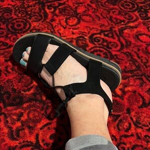 UGG Black Strappy Sandals